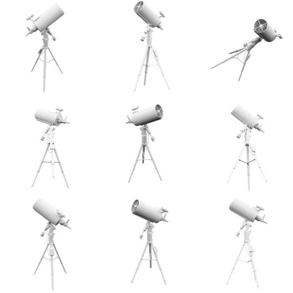Teleskop 3D-Darstellung — Stockfoto