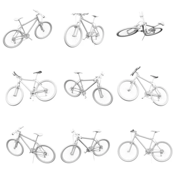 3d 渲染的自行车 图库图片