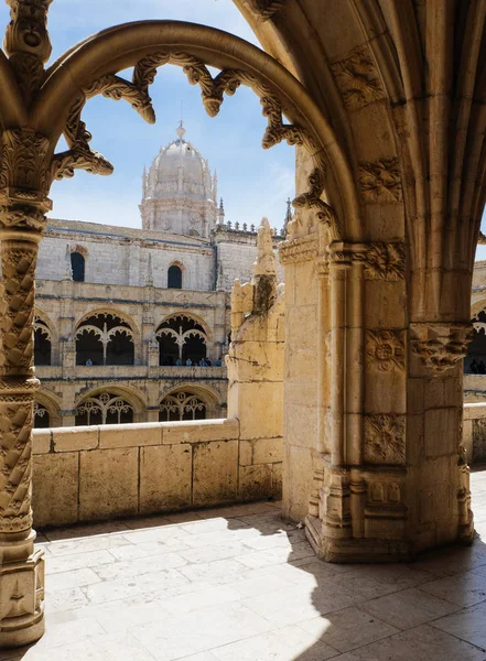 Το μοναστήρι Jeronimos - Λισσαβόνα Πορτογαλία - αρχιτεκτονική backgro — Φωτογραφία Αρχείου