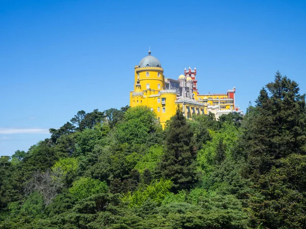 Palatset av Pena, Sintra vackra slottet i Portugal Stockbild