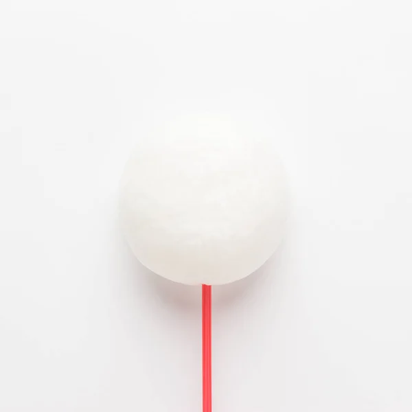 Algodão doce no fundo branco — Fotografia de Stock