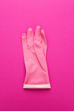 pembe kauçuk temizlik eldiveni
