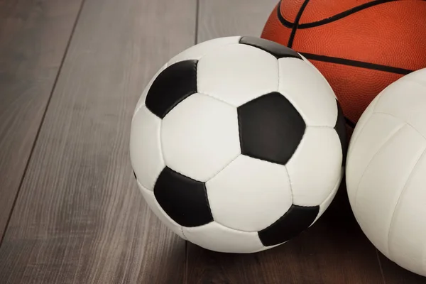 Футбол, баскетбол і волейбол — стокове фото
