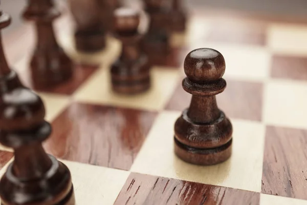 Koncepcja przywództwa w szachach — Zdjęcie stockowe