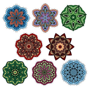Paisley çiçek desenleri ya da Hint mandala süsleri.