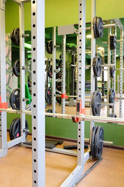 Fitness hall with weights and other sport equipment — Stock Photo, Image