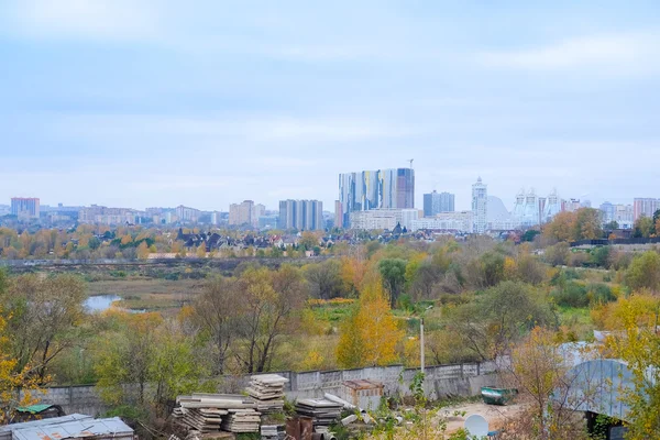 Landscape with the image of Moscow residential district — Stock Photo, Image