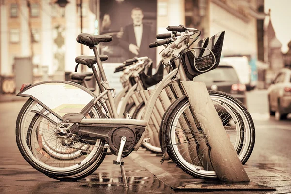 Aparcamiento para bicicletas en Moscú —  Fotos de Stock