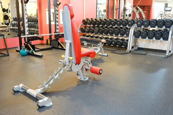 fitness hall with fitness equipment