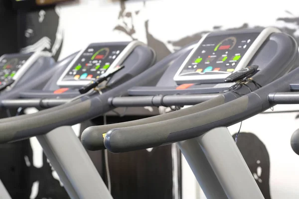 Treadmills in a fitness hall — Stock Photo, Image