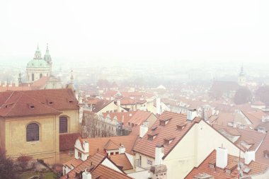 Prag 'ın tarihi bir bölümünün Panoraması