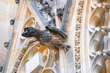  Prag Kalesi St Vitus Katedrali kısmi yüksekliği