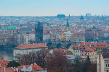 Prag 'ın tarihi bir bölümünün Panoraması