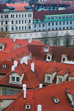 Prag 'ın tarihi bir bölümünün Panoraması