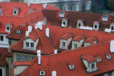 Prag 'ın tarihi bir bölümünün Panoraması