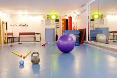 bir fitness salonu