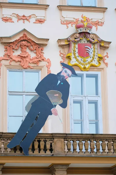 Front of a building on Old Town Square in Prague — Stock Photo, Image