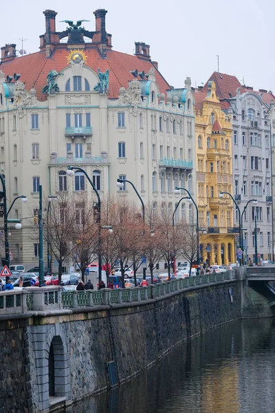 Panorama de uma Praga antiga — Fotografia de Stock
