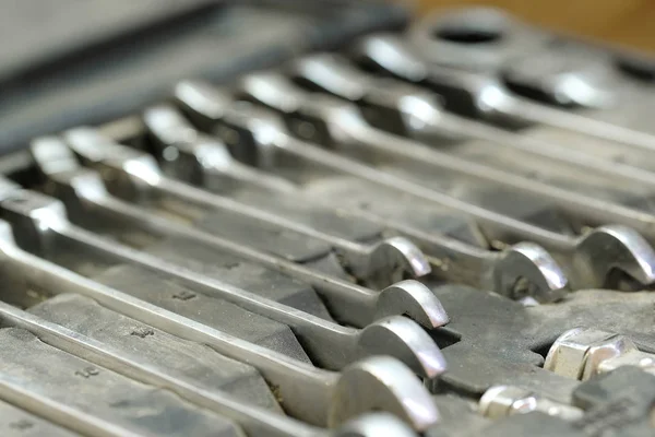 Set of previously used wrenches — Stock Photo, Image
