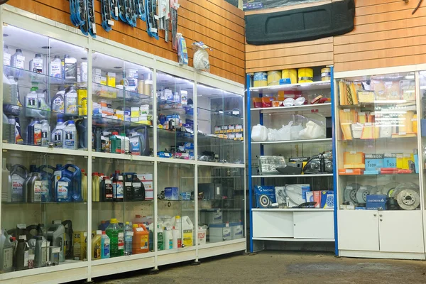 Interior of a car spare parts shop — Stock Photo, Image