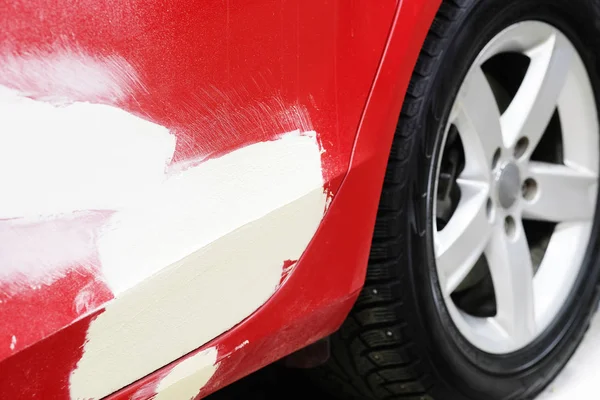 Glazed body of a red car — Stock Photo, Image