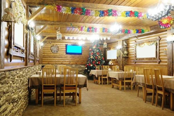 Cafetería en una casa de madera —  Fotos de Stock