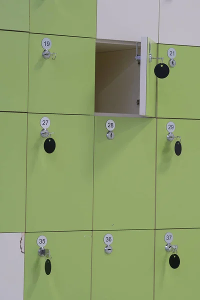 Interior of a locker room in fitness club