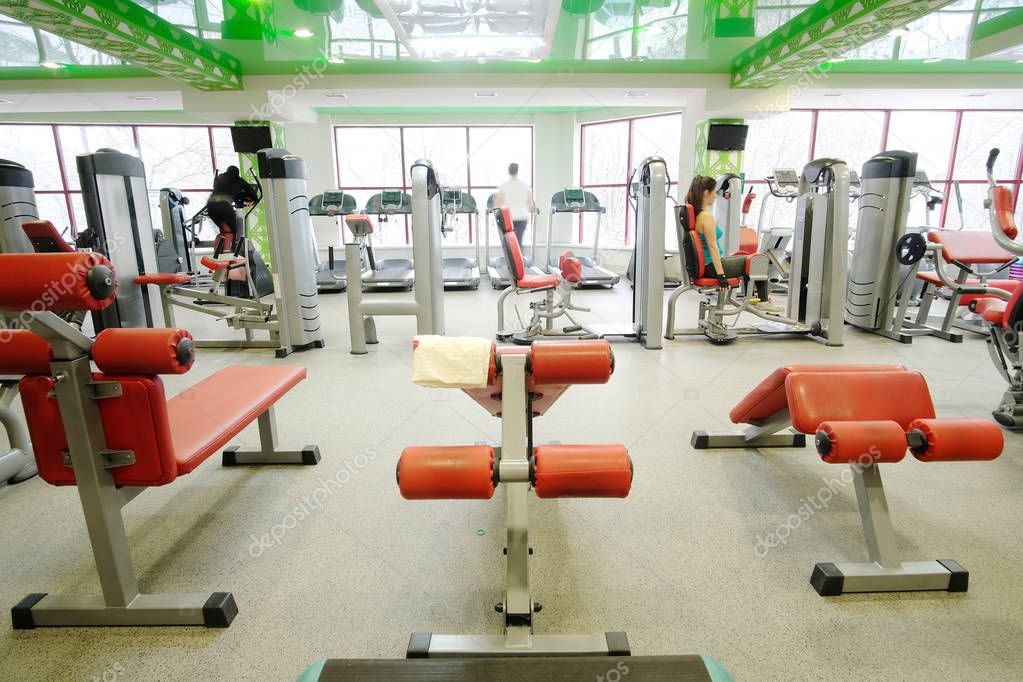  fitness hall with fitness equipment