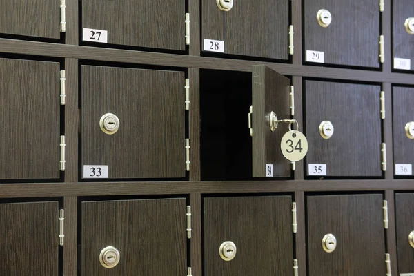 Locker room in fitness club — Stock Photo, Image