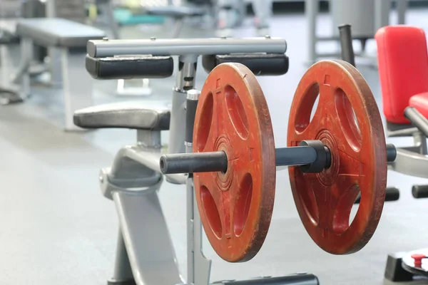 Weights in a fitness hall — Stock Photo, Image