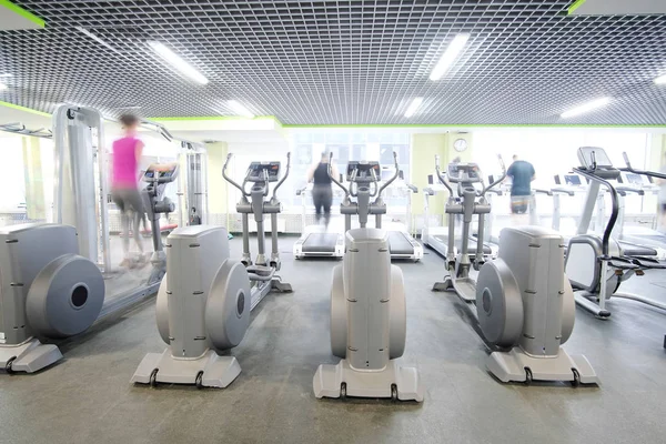 modern fitness hall with fitness machines