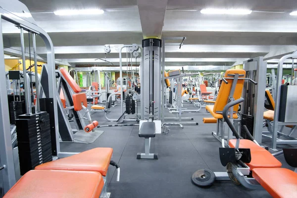 fitness hall with fitness equipment