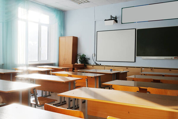 Interior of a school class