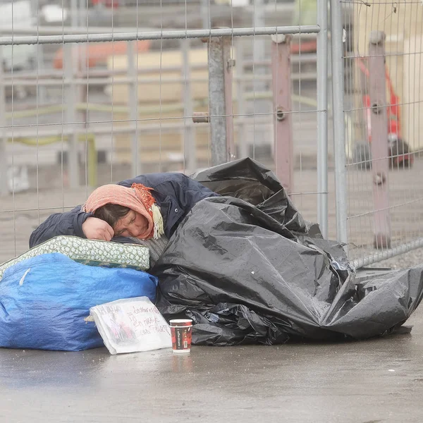 Femeia fără adăpost din Stockholm — Fotografie, imagine de stoc