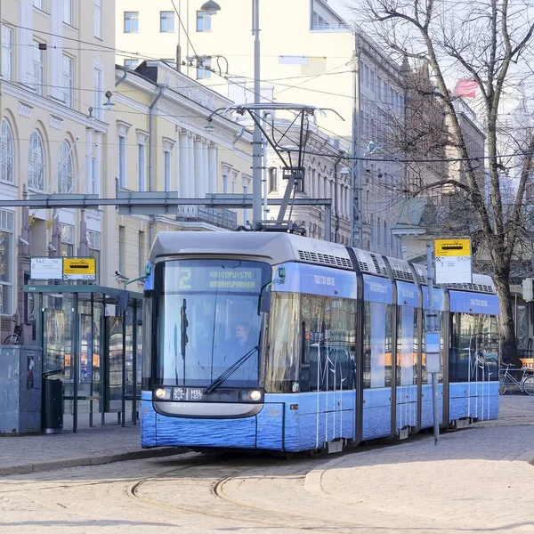 Трамвай в Хельсинки — стоковое фото