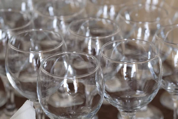 Many glasses close up — Stock Photo, Image