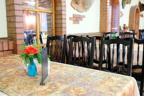 Served table in a cafe — Stock Photo, Image