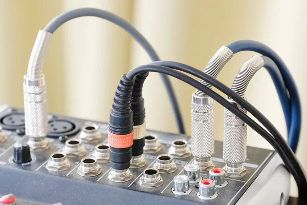 Close up audio control desk — Stock Photo, Image