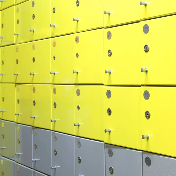 Interior of a locker room in fitness club