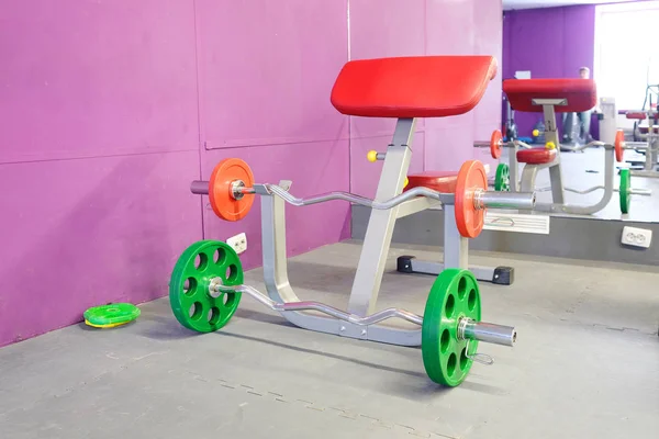 Weights in a fitness hall — Stock Photo, Image