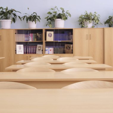 bir boş okul sınıfının iç