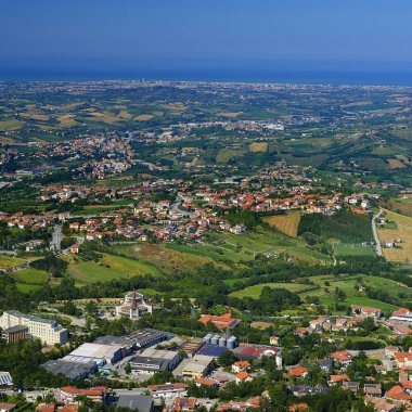  San Marino çevrenin manzaralı Panorama