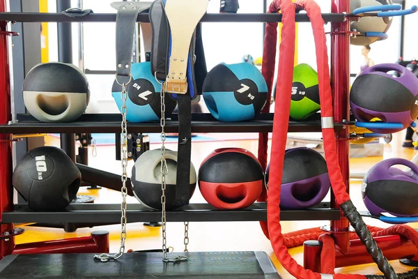 Fitness equipment on a stand — Stock Photo, Image