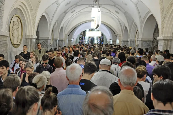 Mermelada en Moscú metro — Foto de Stock