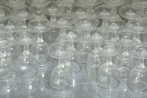 Many glasses close up — Stock Photo, Image