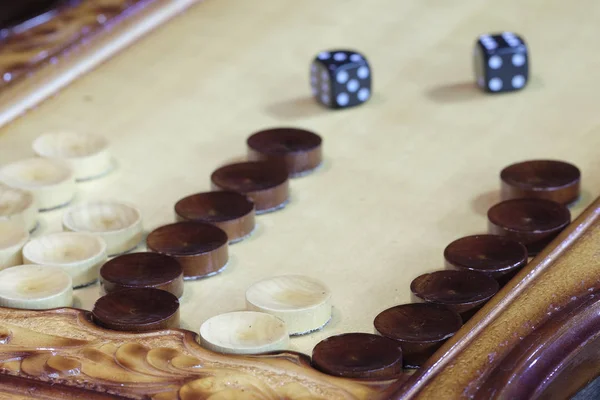 Backgammon hautnah — Stockfoto