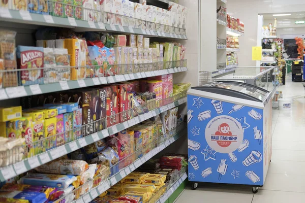 Interieur van een supermarkt — Stockfoto