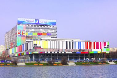 Bir telekomünikasyon Merkezi Moskova'da Ostankino Kuyu yapımı