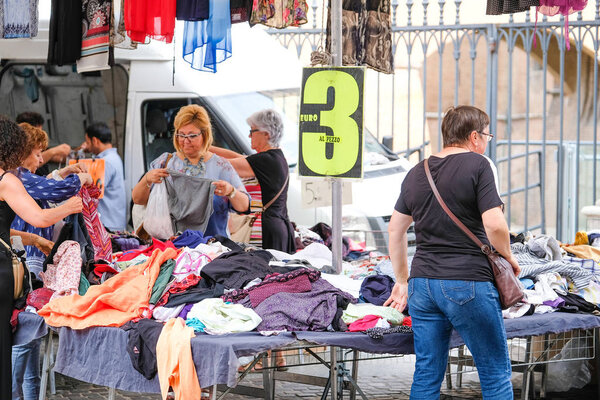 street market in Ferrara