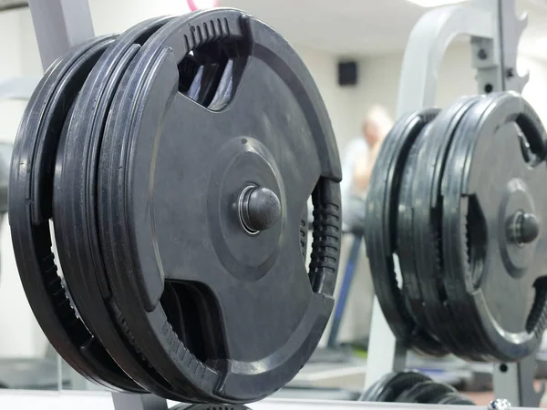 Fitness equipment in a fitness hall — Stock Photo, Image